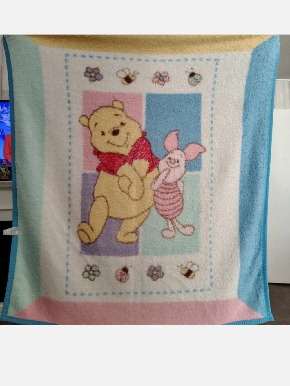 Vintage Winnie The Pooh And Piglet Blanket 45
